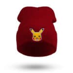 Bonnet Pokemon Pikachu Rouge Fonce
