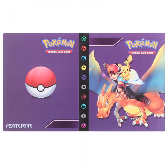 Classeur Pokemon Dracaufeu et Sacha