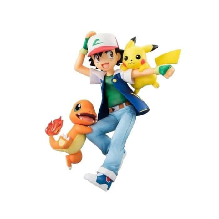 Figurine Pokemon Pikachu et Salameche avec Sacha