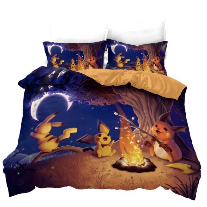 Housse de Couette Pokemon Pikachu Pichu Raichu