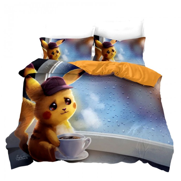 Housse de Couette Pokemon Pikachu Realiste