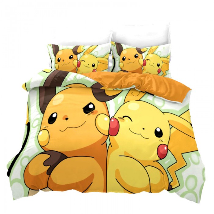Housse de Couette Pokemon Raichu et Pikachu