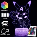 Lampe Pokemon 3D Captain Pikachu
