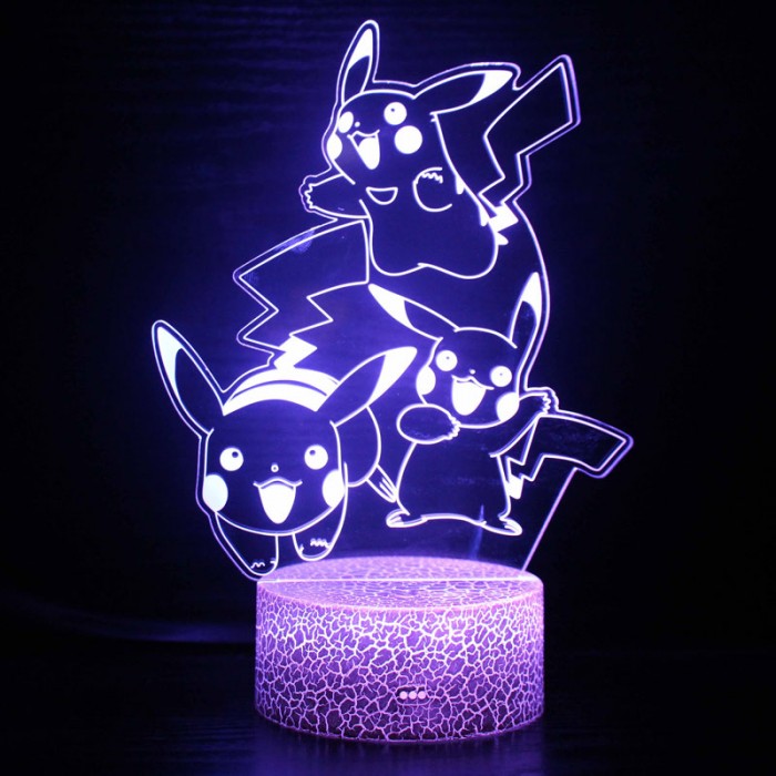 Lampe Pokemon Triple Pikachu