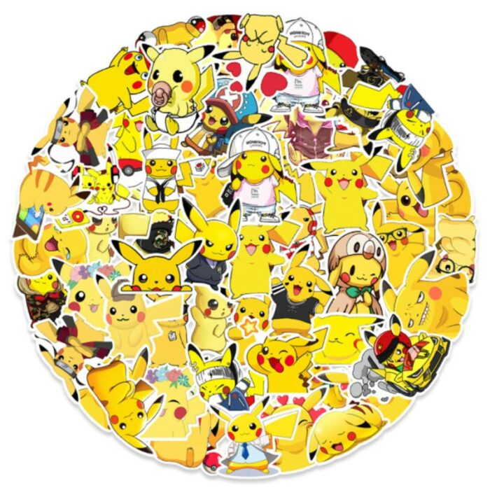 Pack de 50 Stickers Pokemon Pikachu
