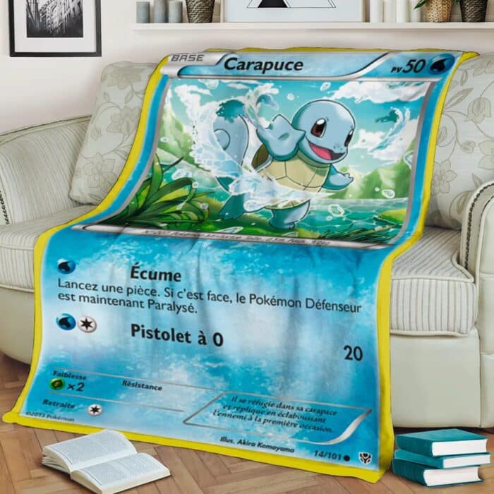 Plaid Carte Pokemon Carapuce