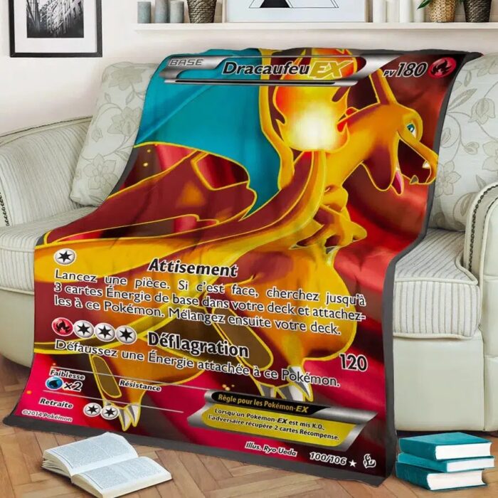 Plaid Carte Pokemon Dracaufeu X