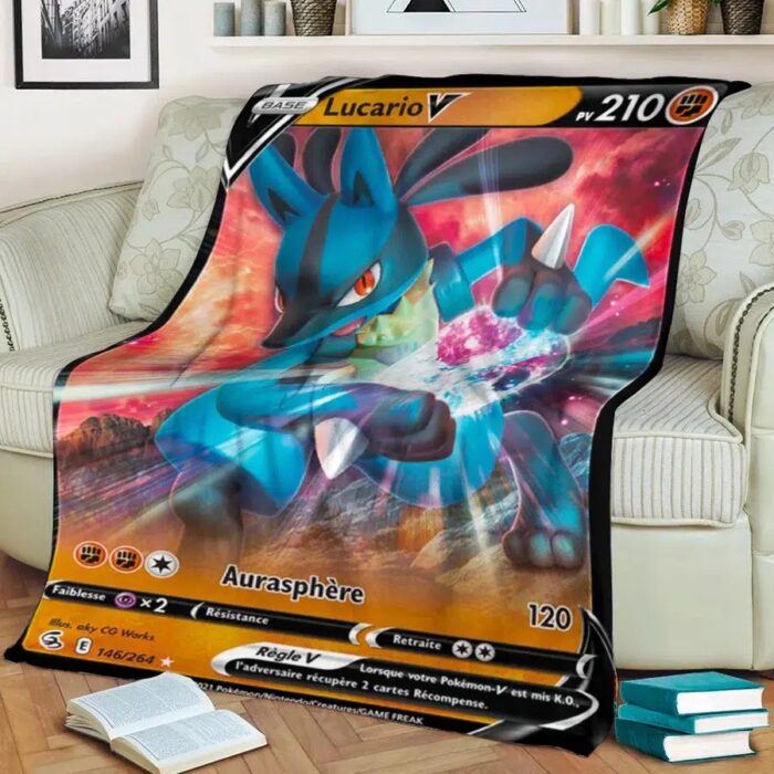 Plaid Carte Pokemon Lucario V