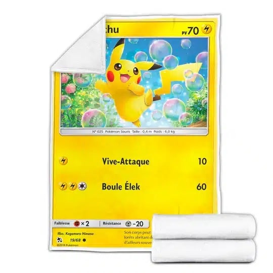 Plaid Carte Pokemon Pikachu