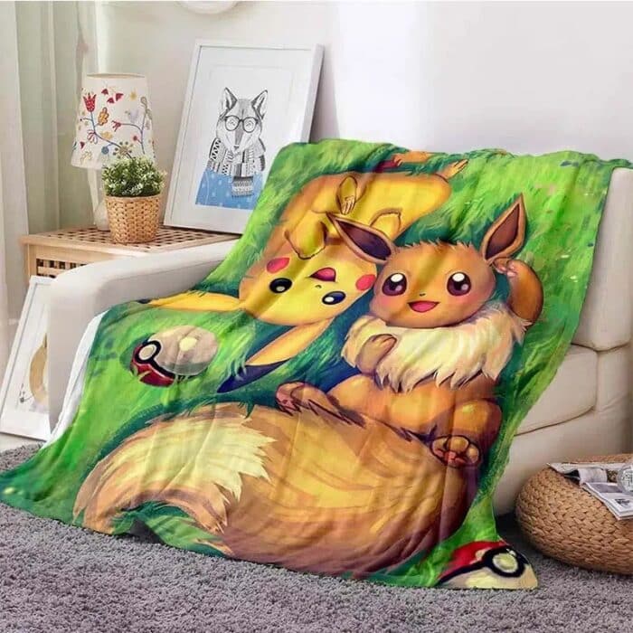 Plaid Pokemon Ã‰voli et Pikachu