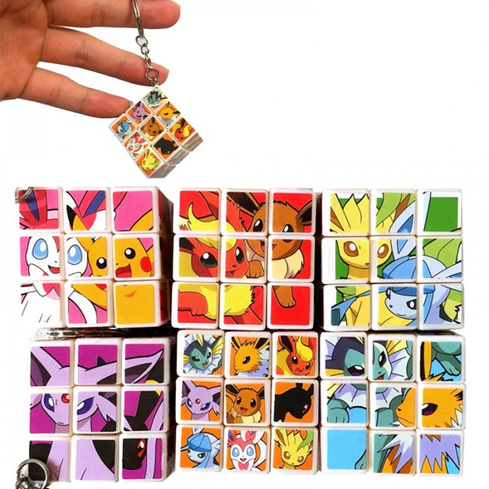 Porte Cle Pokemon Rubik's Cube Ã‰voli
