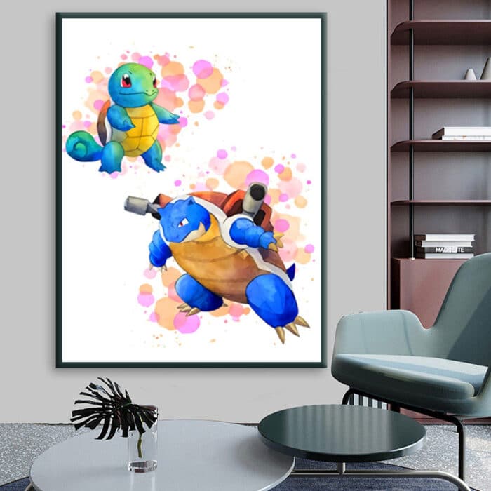 Poster Pokemon Carapuce et Tortank