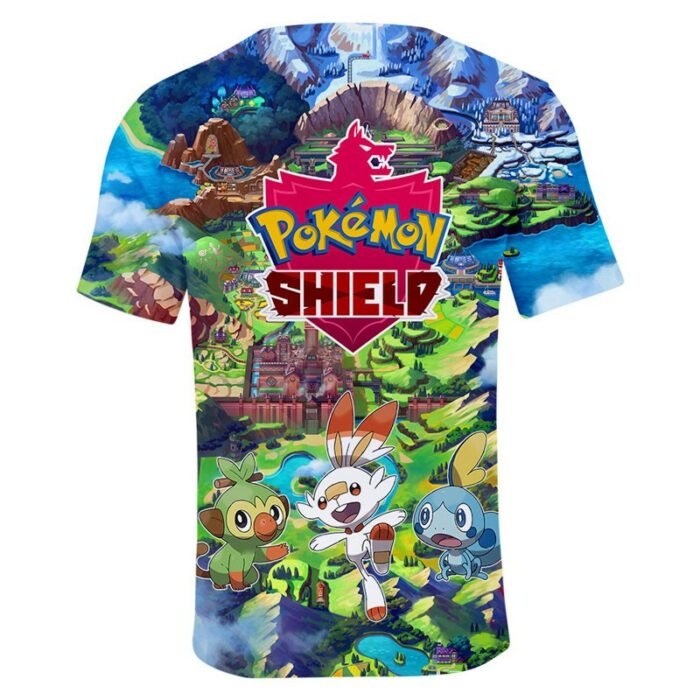 T Shirt Pokemon Bouclier Starters