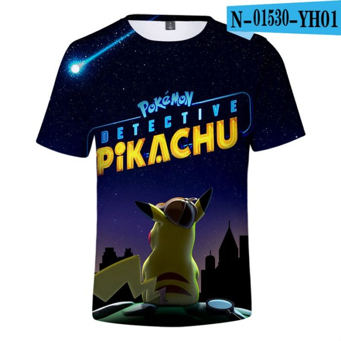 T Shirt Pokemon Detective Pikachu Nuit