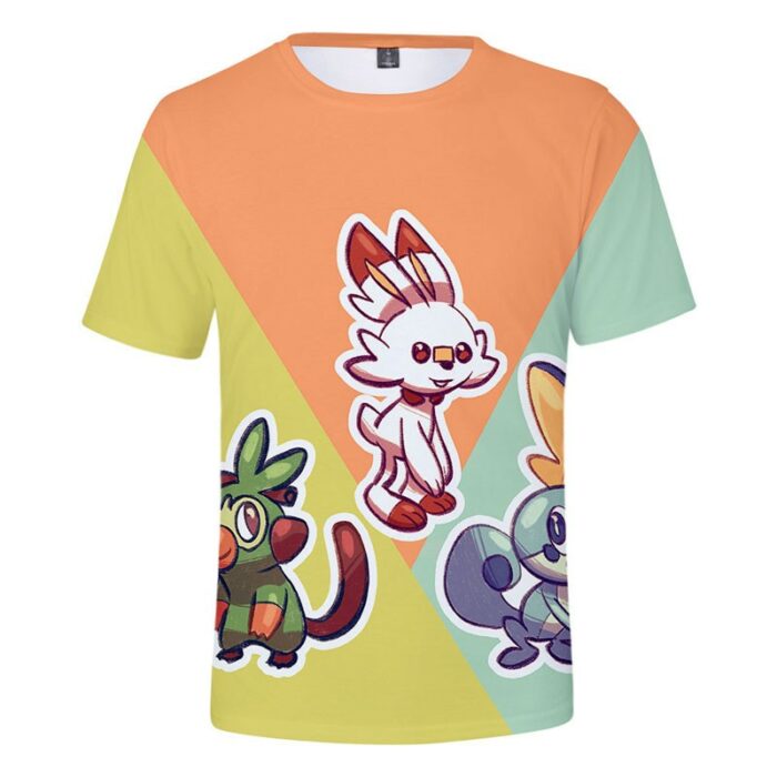 T Shirt Pokemon Larmeleon Flambino Ouistempo