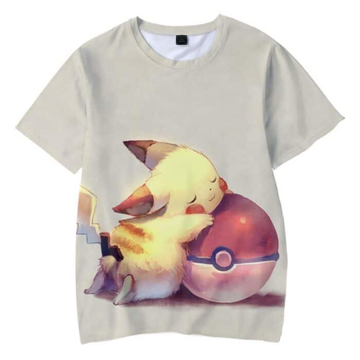 T Shirt Pokemon Pikachu Avec Une Pokeball