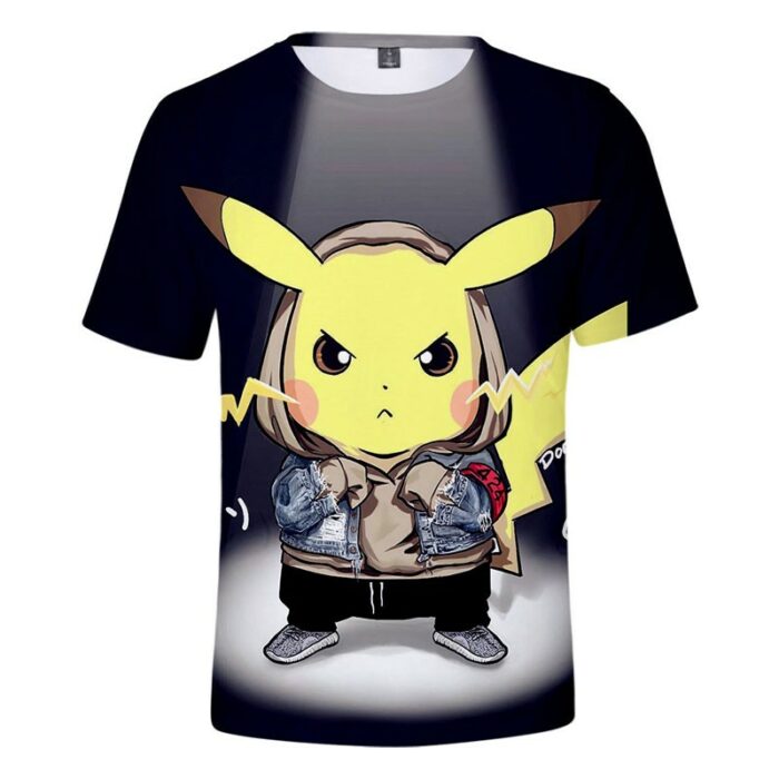T Shirt Pokemon Pikachu Fight Street