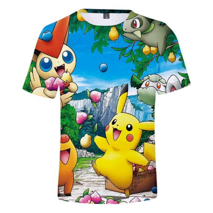 T Shirt Pokemon Pikachu Joyeux
