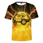 T Shirt Pokemon Pikachu Pokeball