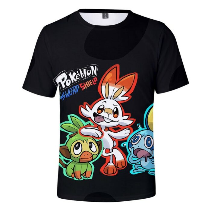 T Shirt Pokemon Starters Ã‰pee et Bouclier