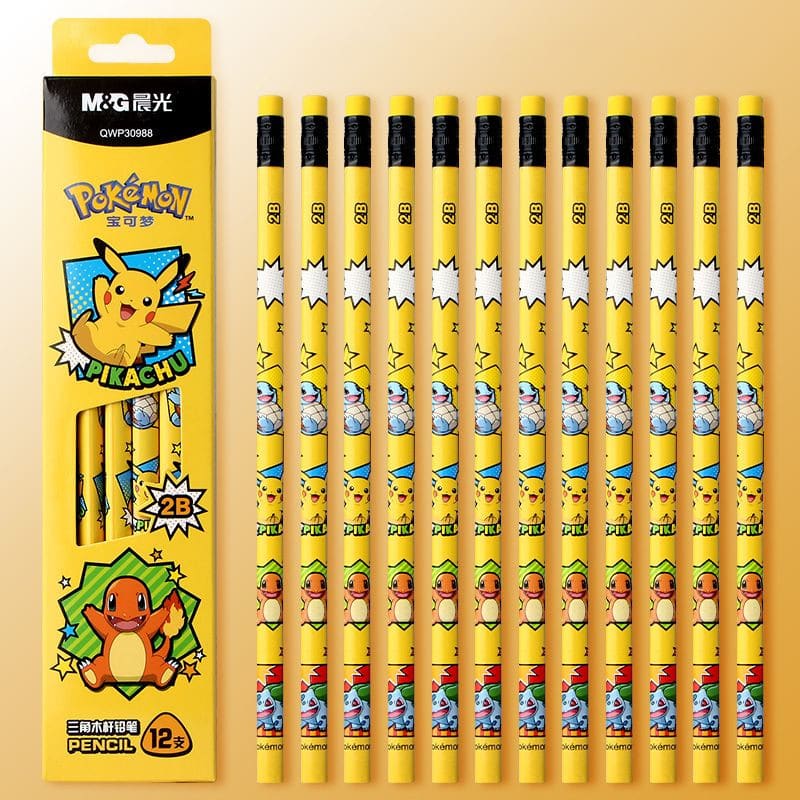 Pack de 12 Crayons Pokemon