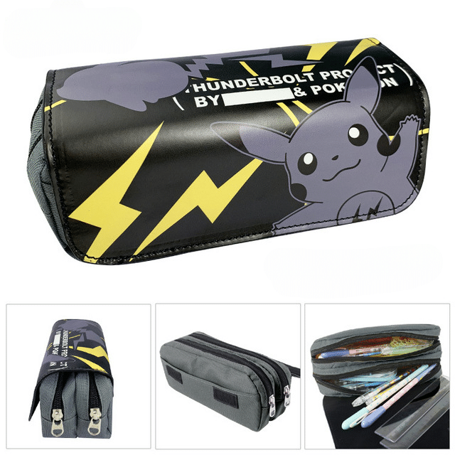 Trousse Pokemon Pikachu Noir