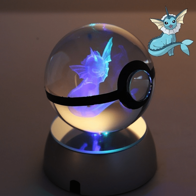 PokeÌball Lumineuse en Cristal PokeÌmon Aquali