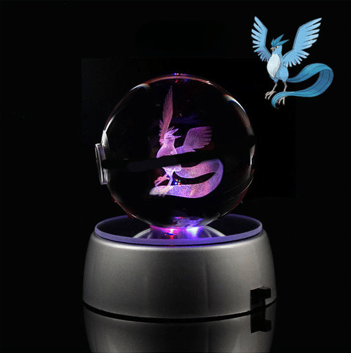 PokeÌball Lumineuse en Cristal PokeÌmon Artikodin