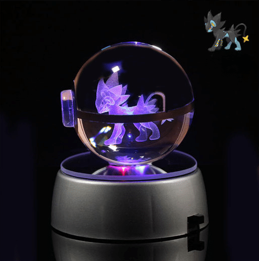 PokeÌball Lumineuse en Cristal PokeÌmon Luxray