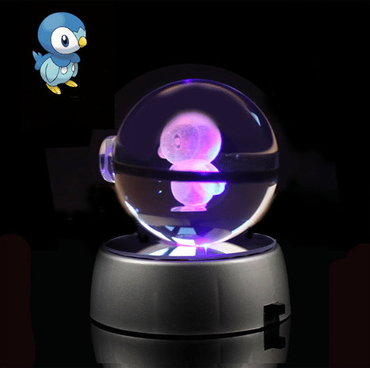 PokeÌball Lumineuse en Cristal PokeÌmon Tiplouf