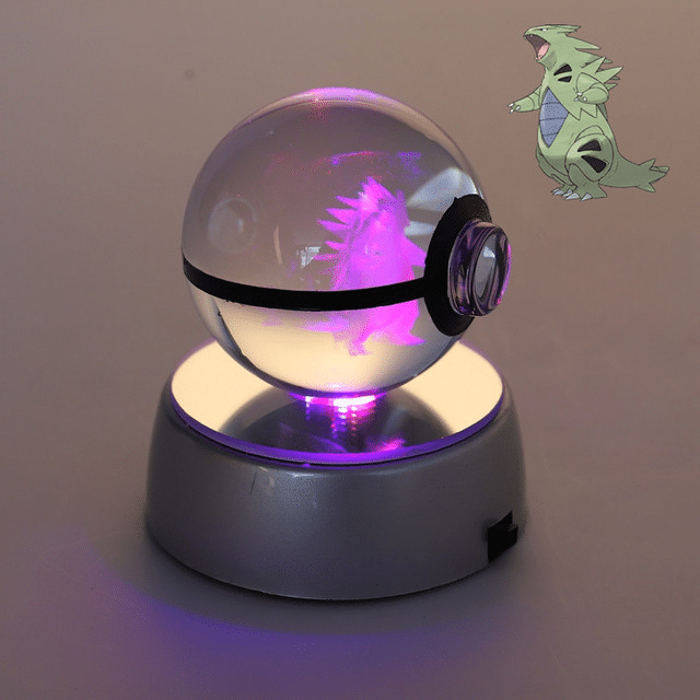 PokeÌball Lumineuse en Cristal PokeÌmon Tyranocif