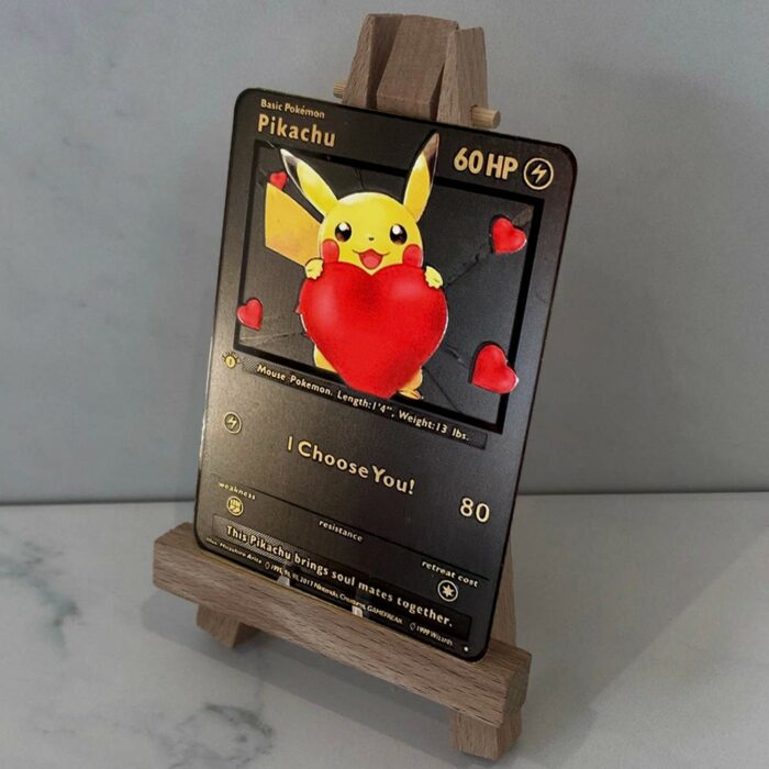 Carte Pokemon Metal Pikachu Noir